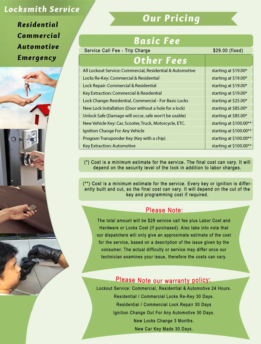 Orlando Lock And Keys Orlando, FL 407-498-2305 - price-list-c-22